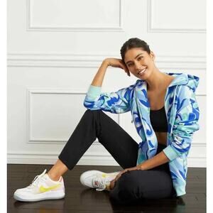 Hill House The Allie Zip Up Ocean Kaleidoscope XS NWT